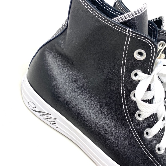 Converse Ctas High Leather Black Men’s Size Sneakers Custom A02247C-BBW09-15-22 - Picture 7 of 11